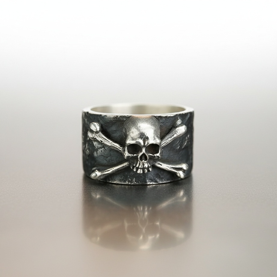 Bague Crâne & Os Croisés