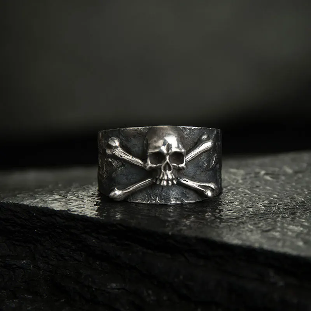 Bague Crâne & Os Croisés