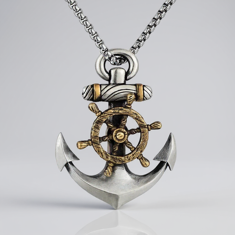 Collier Ancre & Gouvernail – Trésor Maritime