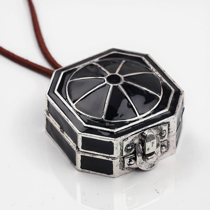 Collier Boussole Pirate – Pendentif Vintage Octogonal avec Chaîne en Corde