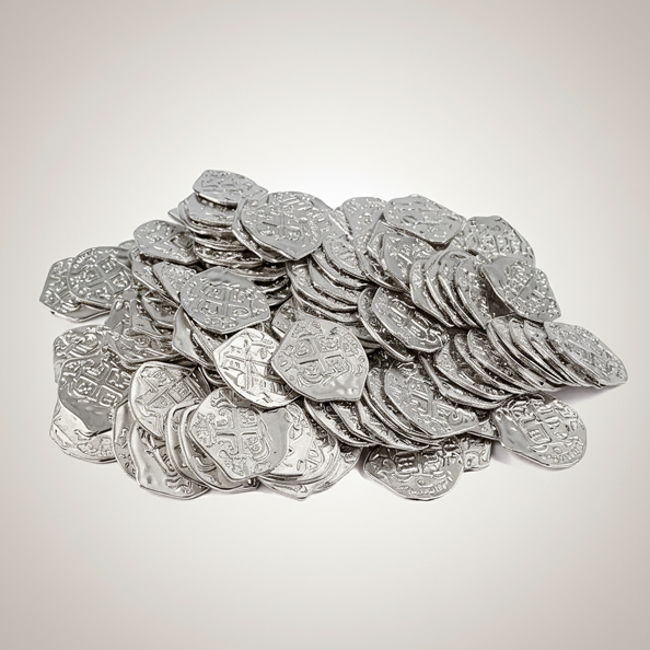 Lot de 30 à 120 Pièces de Monnaie Pirate – Or, Argent & Bronze