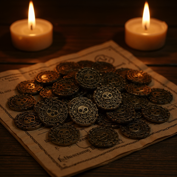 Pièces de Monnaie Pirate – Lot de 10 à 50 Trésors