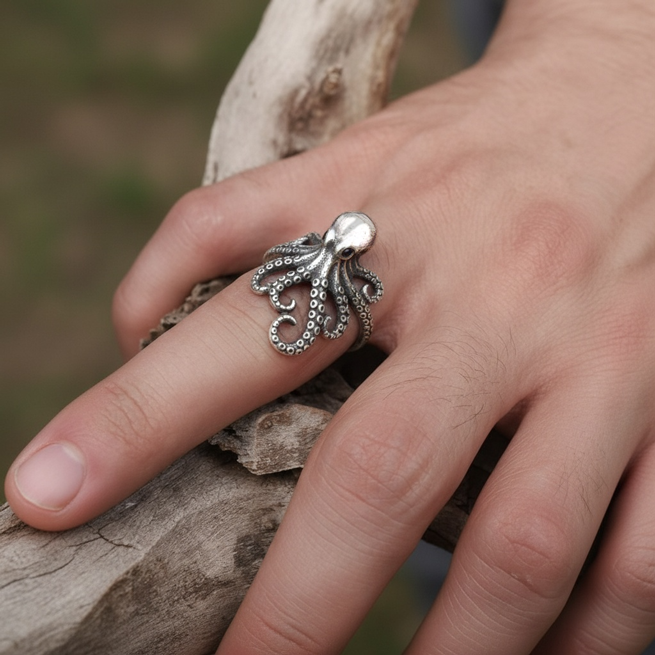 Bague Pieuvre enroulée