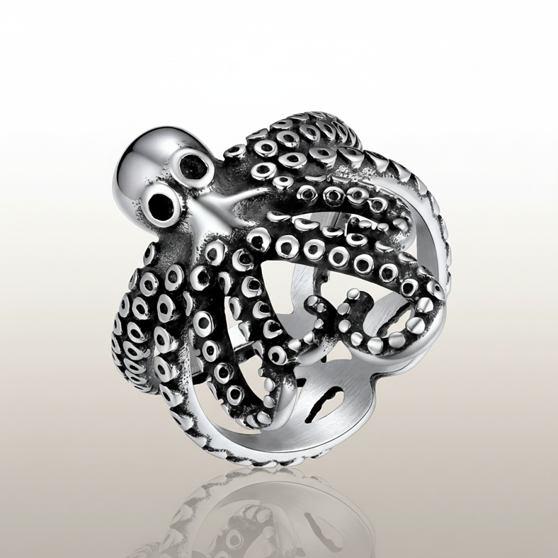 Bague Pieuvre enroulée