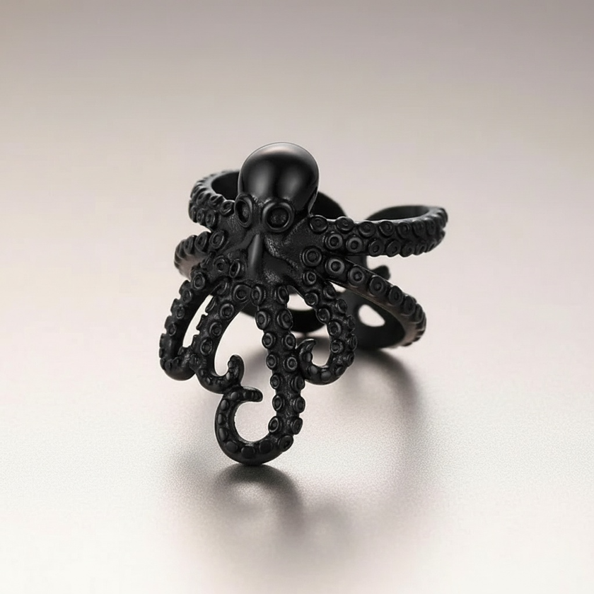 Bague Pieuvre enroulée