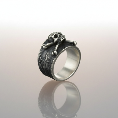 Bague Crâne & Os Croisés