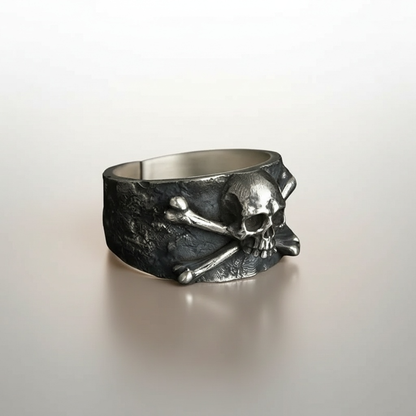 Bague Crâne & Os Croisés