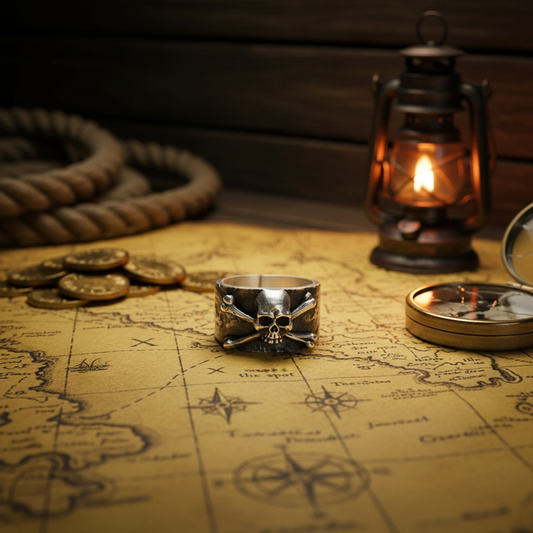 Bague Crâne & Os Croisés