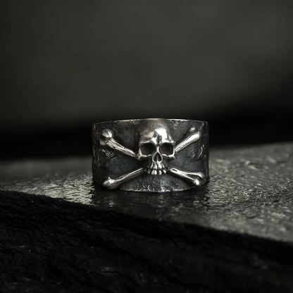 Bague Crâne & Os Croisés