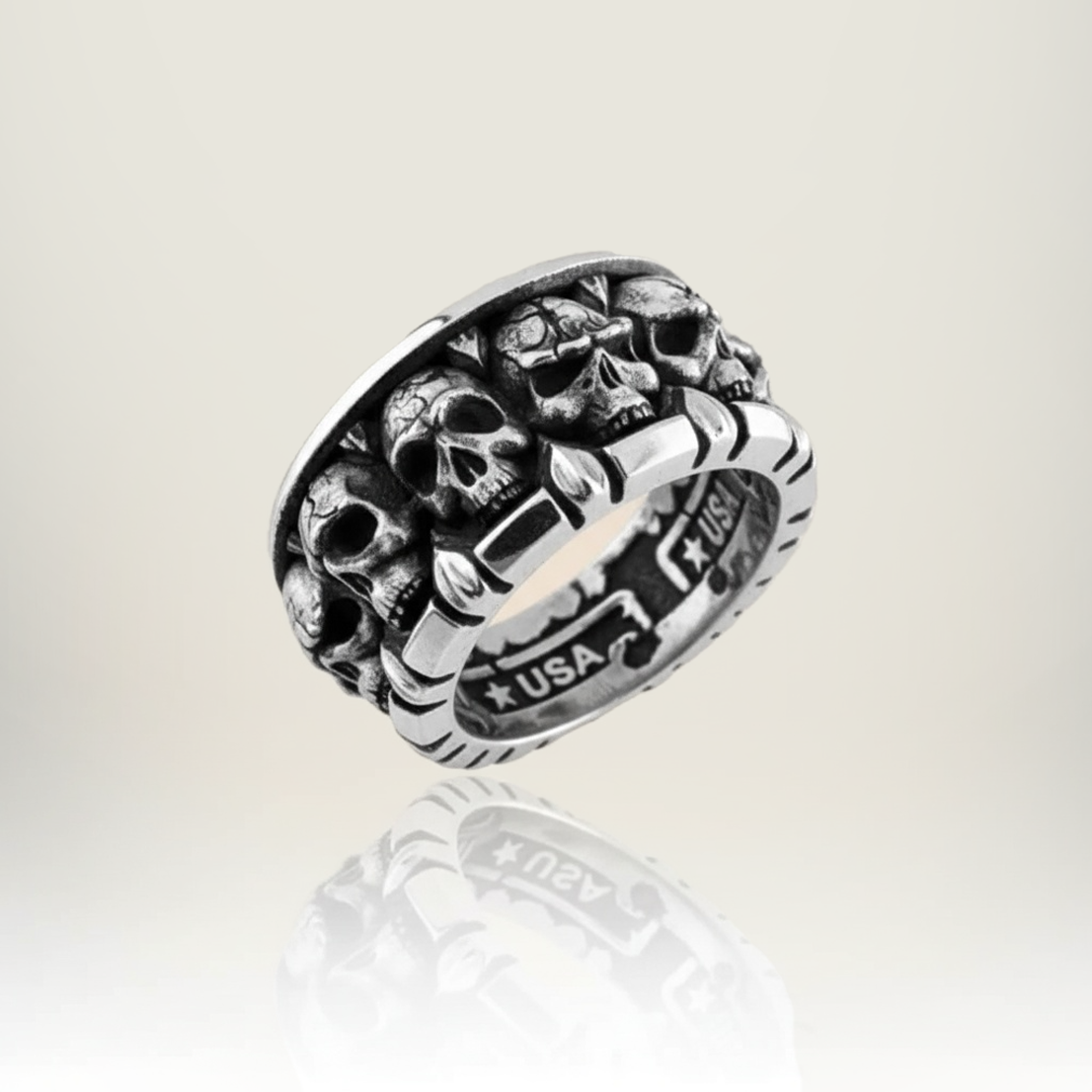 Bague Crânes Massifs