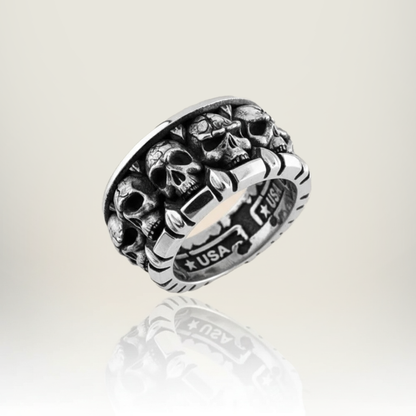 Bague Crânes Massifs