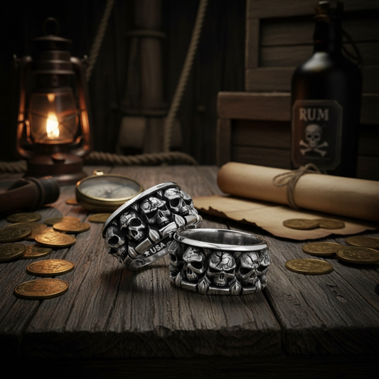 Bague Crânes Massifs