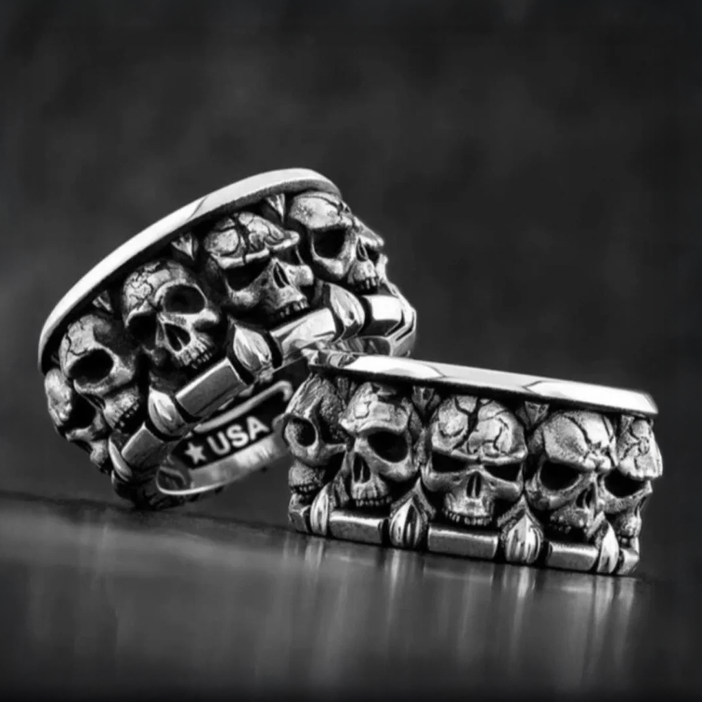 Bague Crânes Massifs