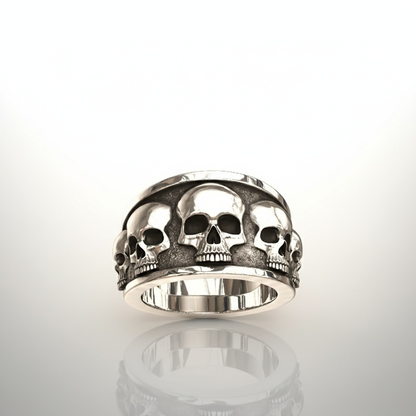Bague Crânes Multiples
