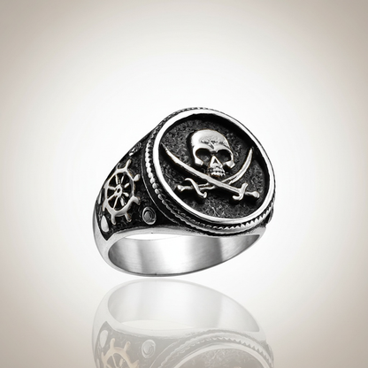 Bague Pirate Crâne & Sabres Croisés