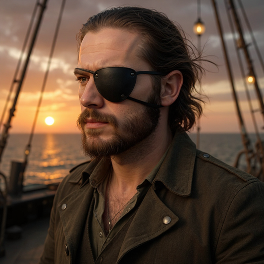 Cache-Œil Pirate en Simili Cuir – Accessoire Cosplay Ajustable