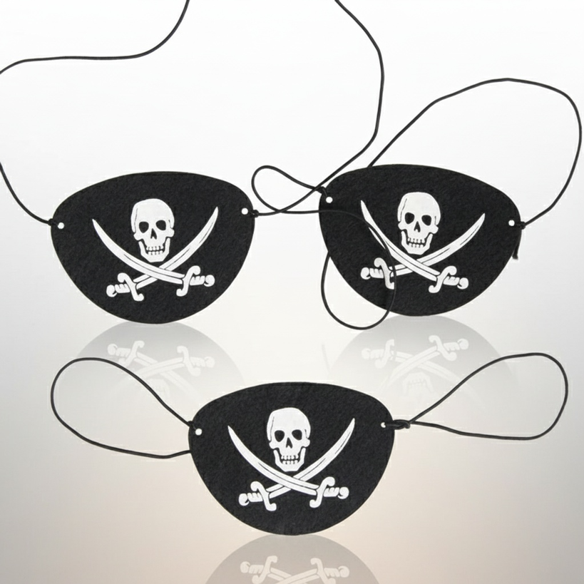 Caches-œil pirate (lot de 12)
