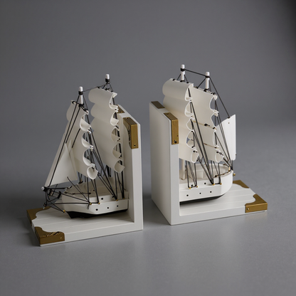 Cale-livres Bateau Voilier Pirate en Bois – Insert Booknook