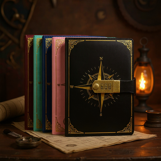 Carnet Pirate Rétro avec Cadenas – Journal Intime Sécurisé à Code