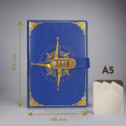 Carnet Pirate Rétro avec Cadenas – Journal Intime Sécurisé à Code