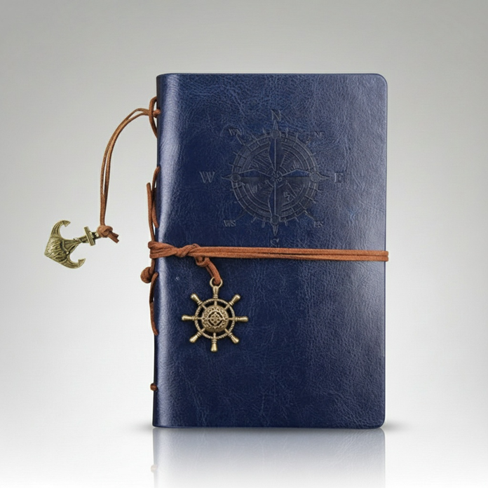 Carnet de Pirate en Cuir – Journal à Spirale Rigide