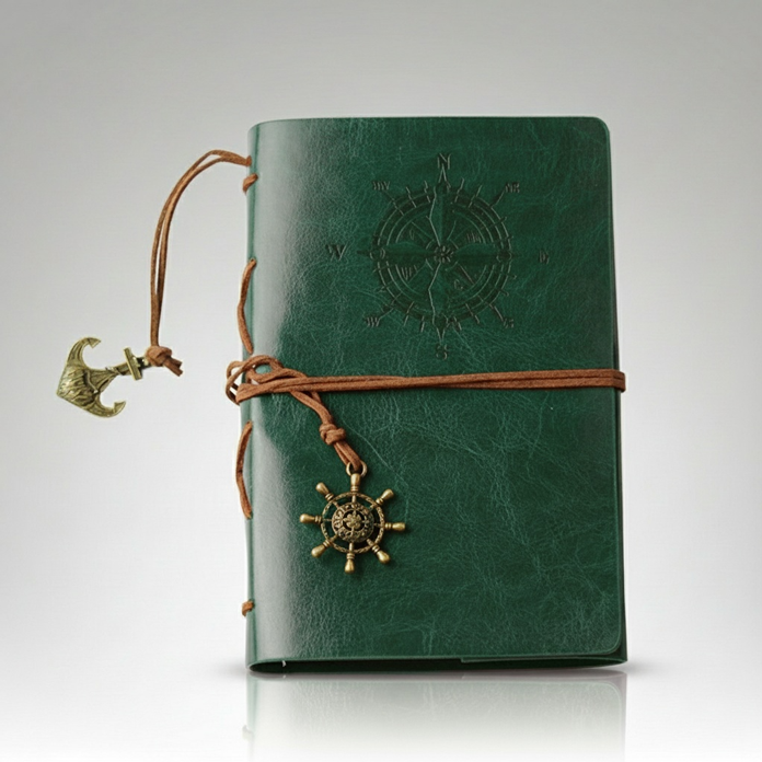 Carnet de Pirate en Cuir – Journal à Spirale Rigide