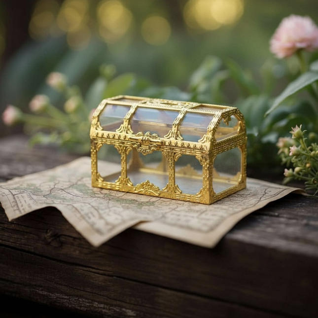 Coffre au Trésor Pirate Transparent – Boîte Décorative