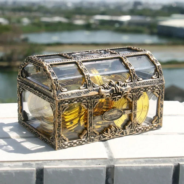 Coffre au Trésor Pirate Transparent – Boîte Décorative