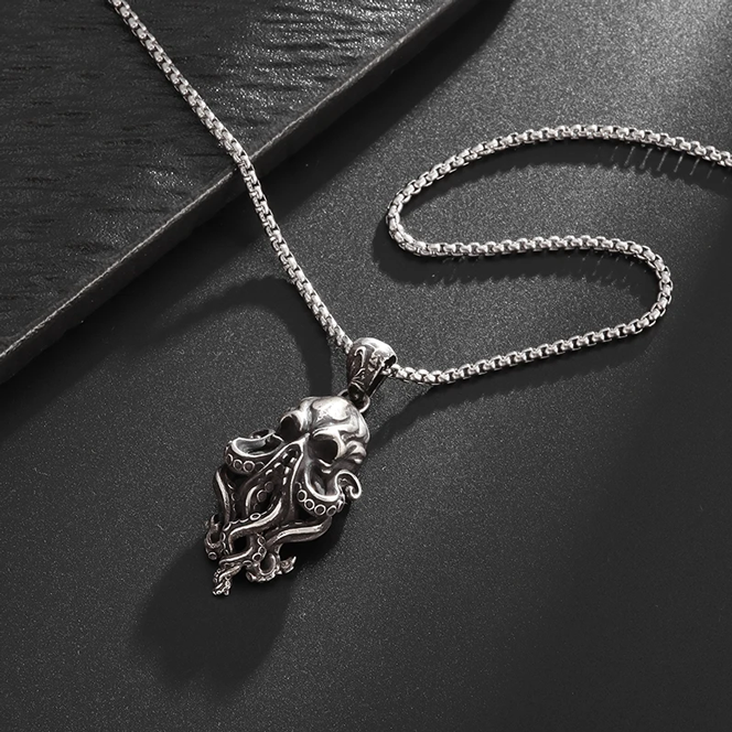 Collier Pendentif Pieuvre