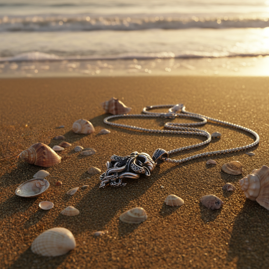 Collier Pendentif Pieuvre