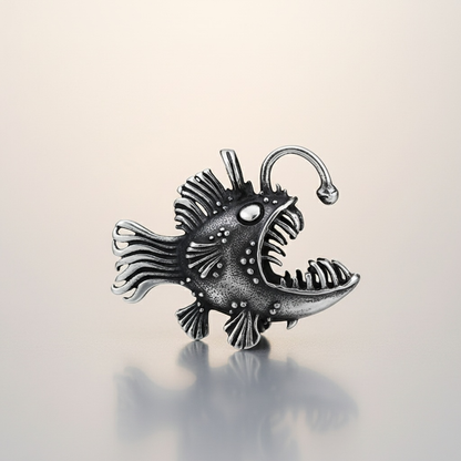 Collier Pendentif Poisson Squelette