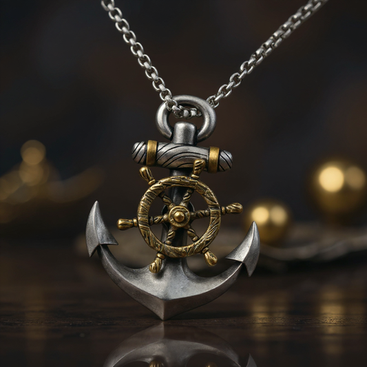 Collier Ancre & Gouvernail – Trésor Maritime