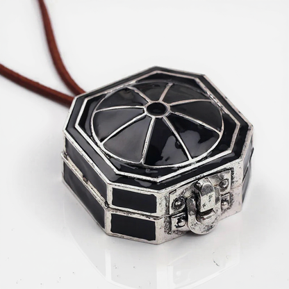 Collier Boussole Pirate – Pendentif Vintage Octogonal avec Chaîne en Corde