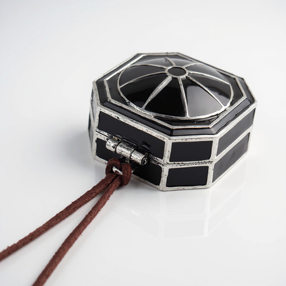 Collier Boussole Pirate – Pendentif Vintage Octogonal avec Chaîne en Corde