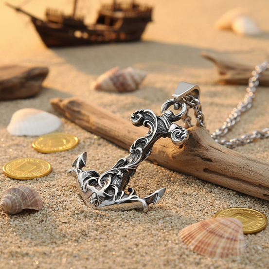 Collier Pendentif Ancre