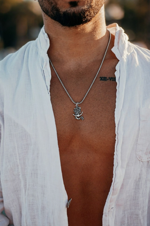 Collier Sirène & Ancre – Pendentif Pirate
