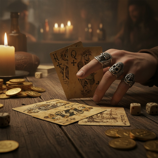 Jeu de 54 Cartes à Jouer Pirate Crâne Étanche