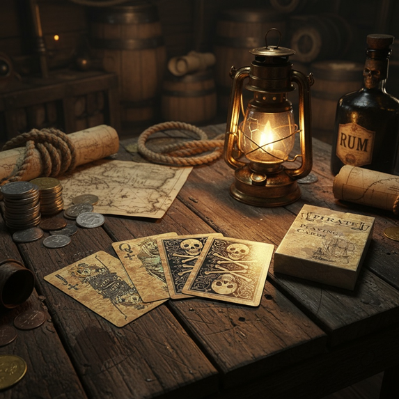 Jeu de 54 Cartes à Jouer Pirate Crâne Étanche