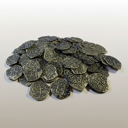 Lot de 30 à 120 Pièces de Monnaie Pirate – Or, Argent & Bronze