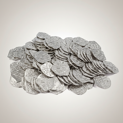 Lot de 30 à 120 Pièces de Monnaie Pirate – Or, Argent & Bronze