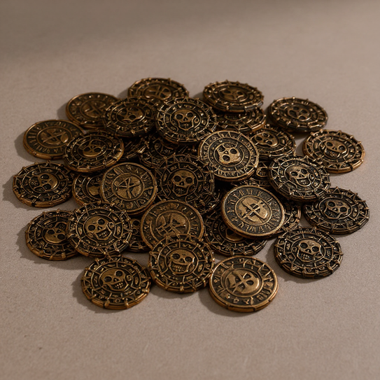 Pièces de Monnaie Pirate – Lot de 10 à 50 Trésors