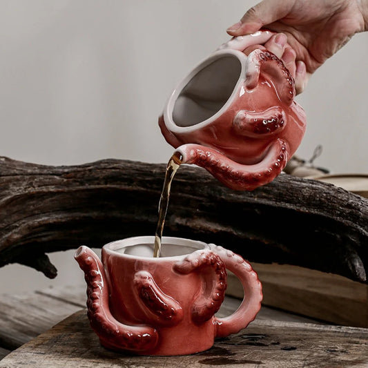 Novel Tentacle Octopus Cup Ceramic Coffee Mug Funny Novelty Gifts Tea Pot