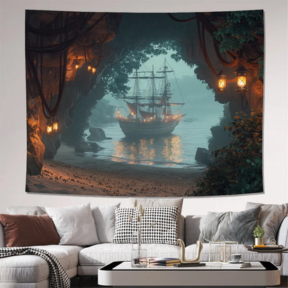 Peinture Murale Pirate – Tapisserie Décorative Grotte Mystérieuse
