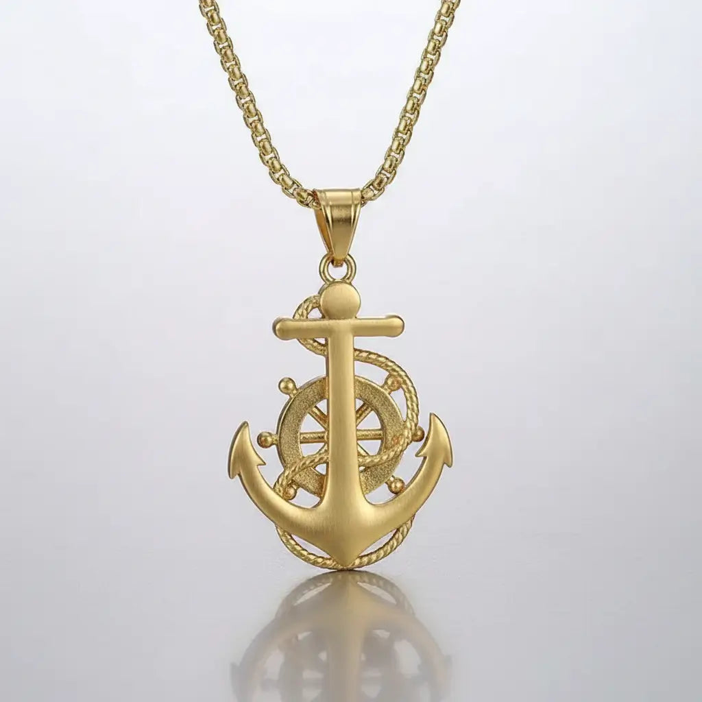  Dos du collier du Commandement avec ancre dorée symbole d’autorité maritime.
