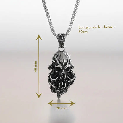 Dimensions et longueur de la chaîne du collier Kraken des Profondeurs.